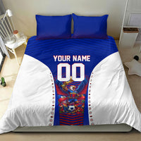 Personalized Haiti Football Eagle Champions Bedding Set Les Grenadiers Soccer Trophy 2026 Heritage Flag
