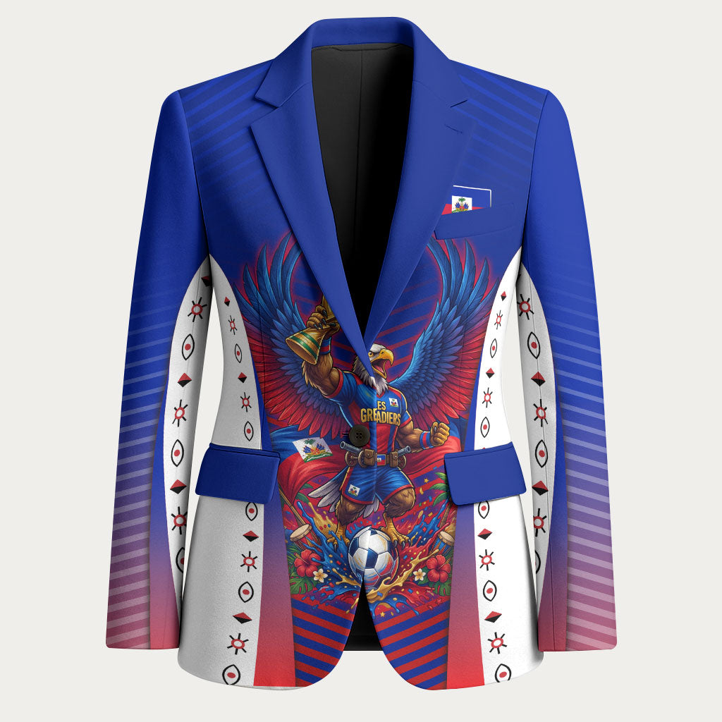 Personalized Haiti Football Eagle Champions Blazer Les Grenadiers Soccer Trophy 2026 Heritage Flag