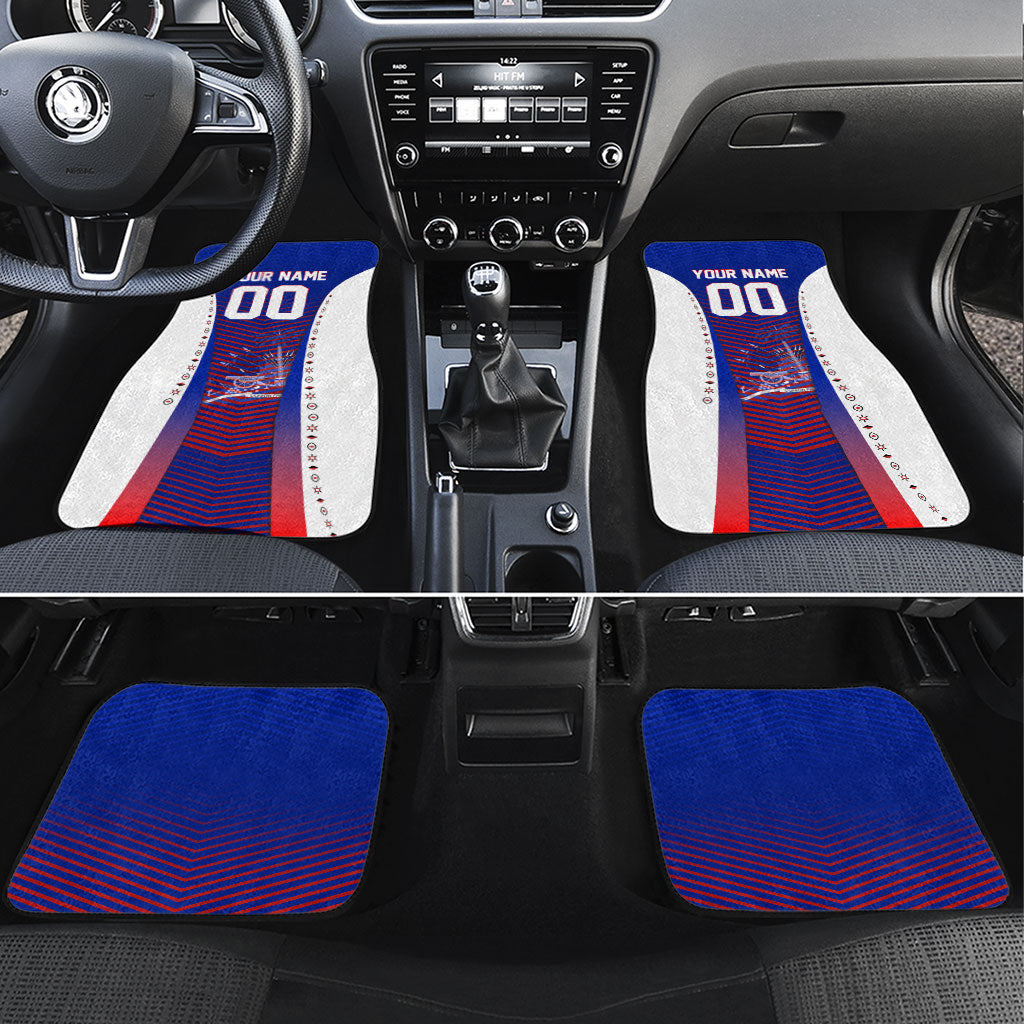 Personalized Haiti Football Eagle Champions Car Mats Les Grenadiers Soccer Trophy 2026 Heritage Flag