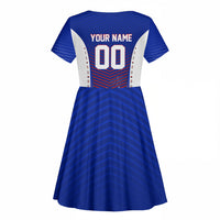 Personalized Haiti Football Eagle Champions Kid Short Sleeve Dress Les Grenadiers Soccer Trophy 2026 Heritage Flag