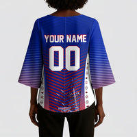 Personalized Haiti Football Eagle Champions Kimono Sleeve Blouse Les Grenadiers Soccer Trophy 2026 Heritage Flag
