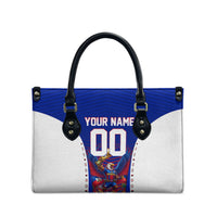 Personalized Haiti Football Eagle Champions Leather Bag Les Grenadiers Soccer Trophy 2026 Heritage Flag