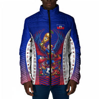 Personalized Haiti Football Eagle Champions Padded Jacket Les Grenadiers Soccer Trophy 2026 Heritage Flag