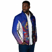 Personalized Haiti Football Eagle Champions Padded Jacket Les Grenadiers Soccer Trophy 2026 Heritage Flag