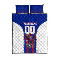 Personalized Haiti Football Eagle Champions Quilt Bed Set Les Grenadiers Soccer Trophy 2026 Heritage Flag