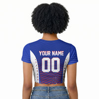 Personalized Haiti Football Eagle Champions Raglan Cropped T shirt Les Grenadiers Soccer Trophy 2026 Heritage Flag