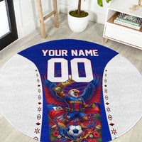 Personalized Haiti Football Eagle Champions Round Carpet Les Grenadiers Soccer Trophy 2026 Heritage Flag