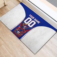 Personalized Haiti Football Eagle Champions Rubber Doormat Les Grenadiers Soccer Trophy 2026 Heritage Flag
