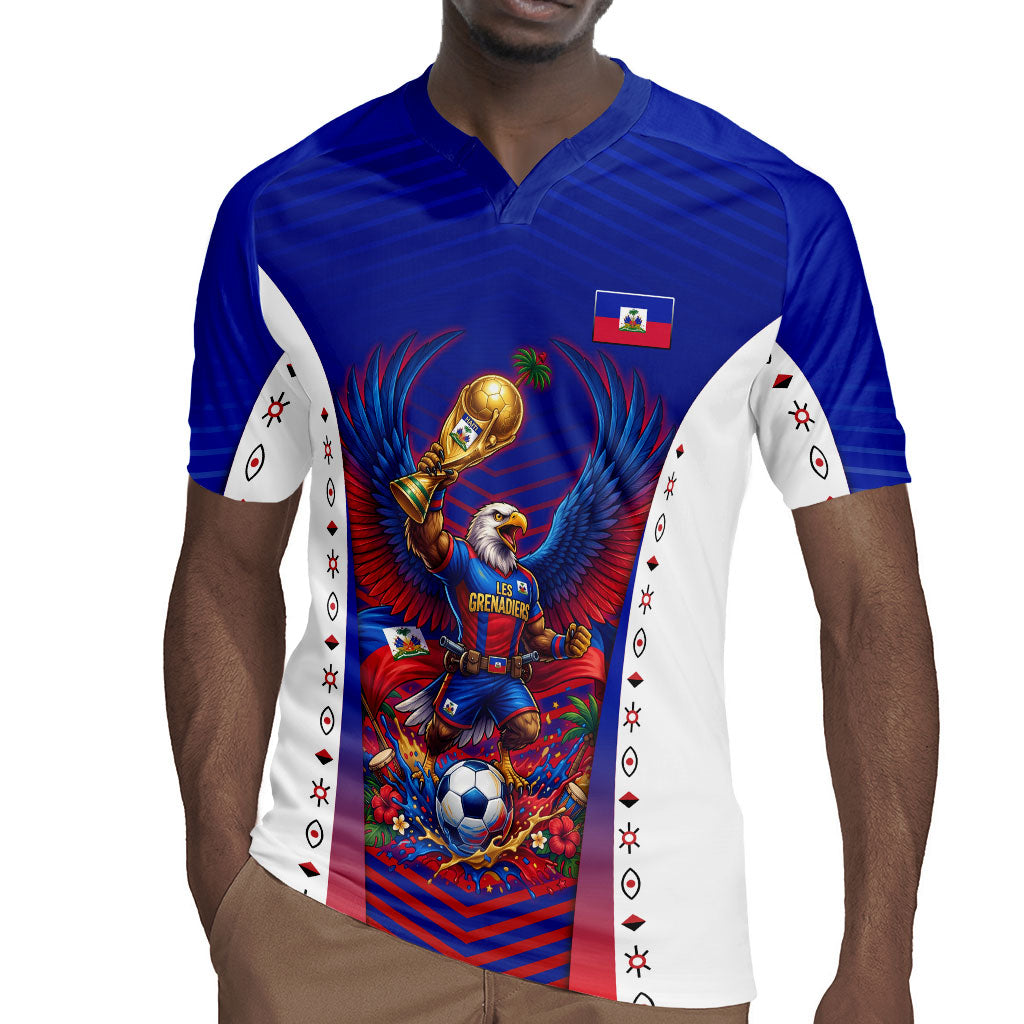 Personalized Haiti Football Eagle Champions Rugby Jersey Les Grenadiers Soccer Trophy 2026 Heritage Flag