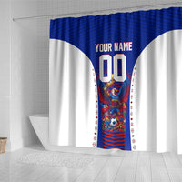 Personalized Haiti Football Eagle Champions Shower Curtain Les Grenadiers Soccer Trophy 2026 Heritage Flag