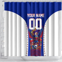 Personalized Haiti Football Eagle Champions Shower Curtain Les Grenadiers Soccer Trophy 2026 Heritage Flag