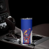 Personalized Haiti Football Eagle Champions Skinny Tumbler Les Grenadiers Soccer Trophy 2026 Heritage Flag
