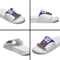 Personalized Haiti Football Eagle Champions Slide Sandals Les Grenadiers Soccer Trophy 2026 Heritage Flag