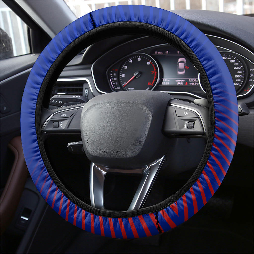 Haiti Football Eagle Champions Steering Wheel Cover Les Grenadiers Soccer Trophy 2026 Heritage Flag