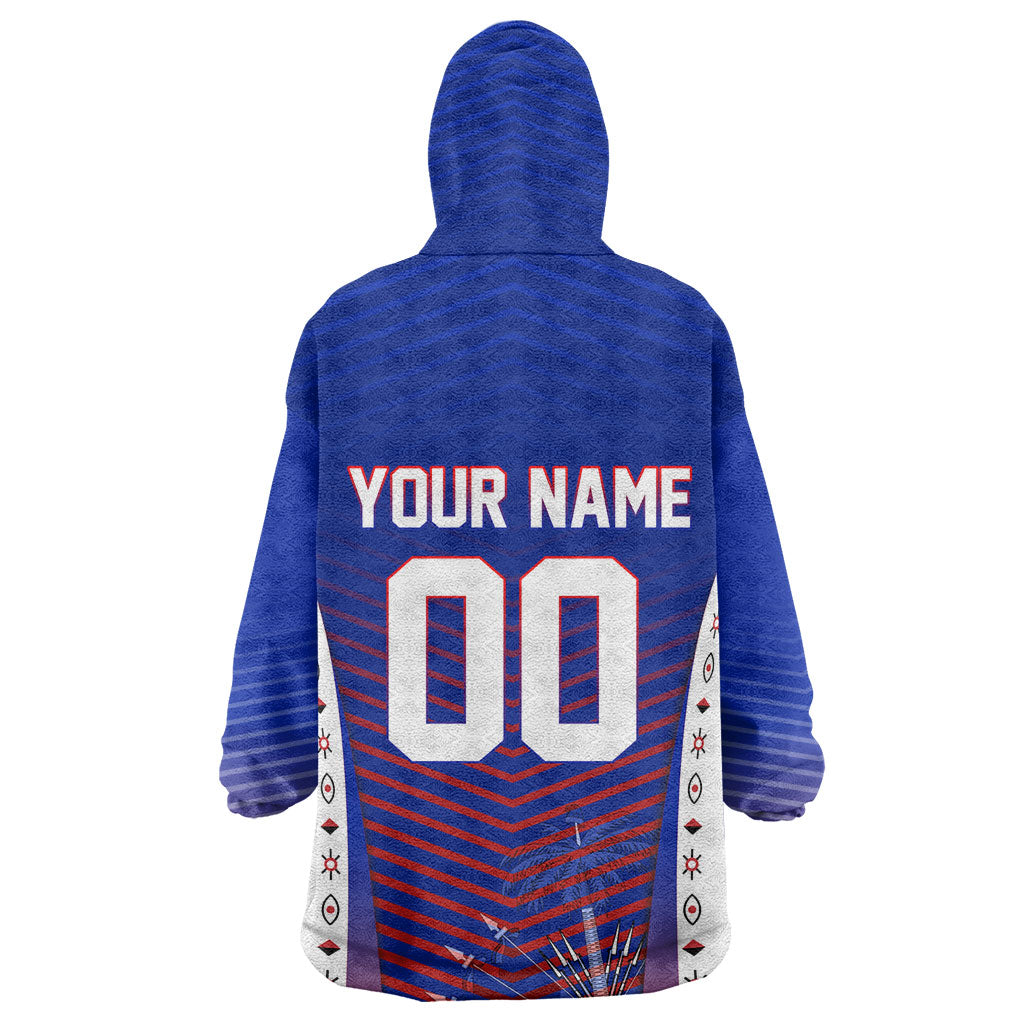 Personalized Haiti Football Eagle Champions Wearable Blanket Hoodie Les Grenadiers Soccer Trophy 2026 Heritage Flag
