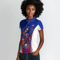 Personalized Haiti Football Eagle Champions Women Polo Shirt Les Grenadiers Soccer Trophy 2026 Heritage Flag