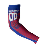 Personalized Haiti Soccer Les Grenadiers Arm Sleeves Championship Football 2026 Trophy Haitian Flag Map