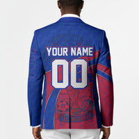 Personalized Haiti Soccer Les Grenadiers Blazer Championship Football 2026 Trophy Haitian Flag Map