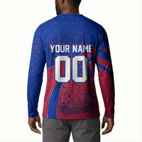 Personalized Haiti Soccer Les Grenadiers Button Sweatshirt Championship Football 2026 Trophy Haitian Flag Map
