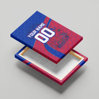Personalized Haiti Soccer Les Grenadiers Canvas Wall Art Championship Football 2026 Trophy Haitian Flag Map
