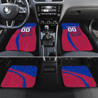 Personalized Haiti Soccer Les Grenadiers Car Mats Championship Football 2026 Trophy Haitian Flag Map
