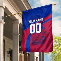 Personalized Haiti Soccer Les Grenadiers Garden Flag Championship Football 2026 Trophy Haitian Flag Map