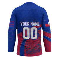 Personalized Haiti Soccer Les Grenadiers Hockey Jersey Championship Football 2026 Trophy Haitian Flag Map