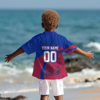 Personalized Haiti Soccer Les Grenadiers Kid Hawaiian Shirt Championship Football 2026 Trophy Haitian Flag Map