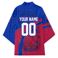 Personalized Haiti Soccer Les Grenadiers Kimono Championship Football 2026 Trophy Haitian Flag Map