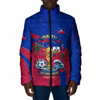Personalized Haiti Soccer Les Grenadiers Padded Jacket Championship Football 2026 Trophy Haitian Flag Map