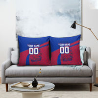 Personalized Haiti Soccer Les Grenadiers Pillow Cover Championship Football 2026 Trophy Haitian Flag Map