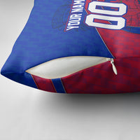 Personalized Haiti Soccer Les Grenadiers Pillow Cover Championship Football 2026 Trophy Haitian Flag Map