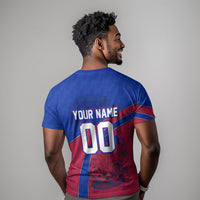 Personalized Haiti Soccer Les Grenadiers T shirt Championship Football 2026 Trophy Haitian Flag Map
