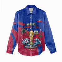 Personalized Haiti Soccer Les Grenadiers Women Casual Shirt Championship Football 2026 Trophy Haitian Flag Map
