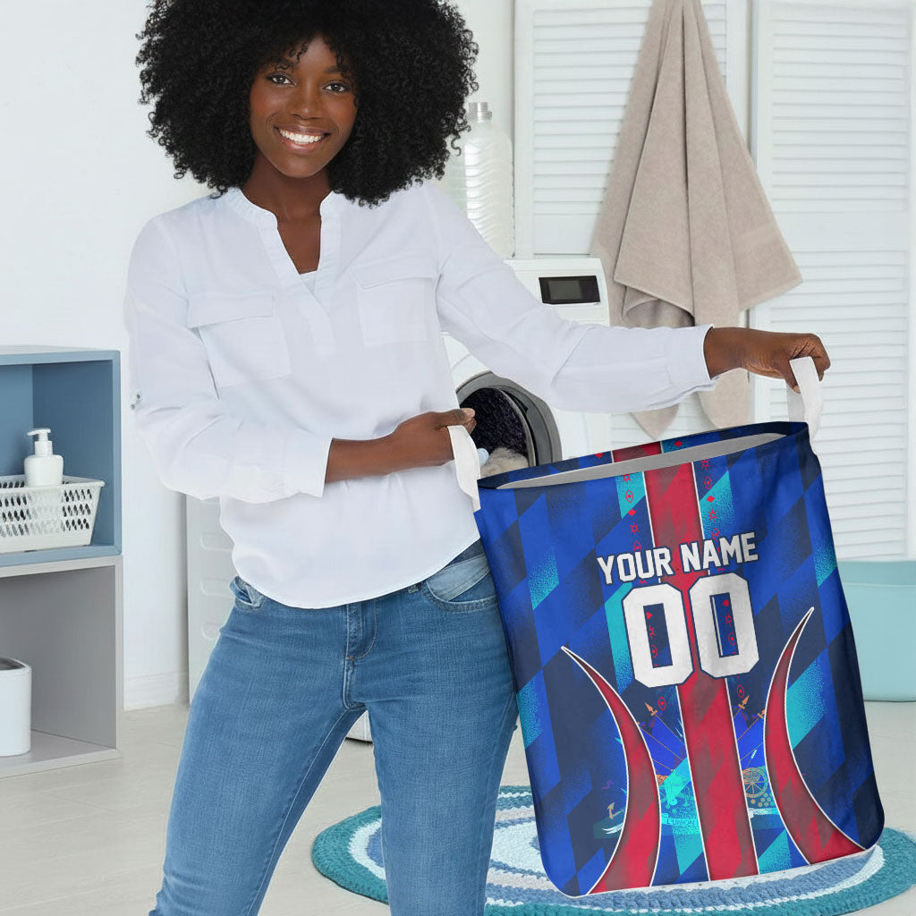 Personalized Les Grenadiers Haiti Football Laundry Basket Eagle Champions Trophy Heritage