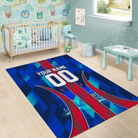 Personalized Les Grenadiers Haiti Football Area Rug Eagle Champions Trophy Heritage