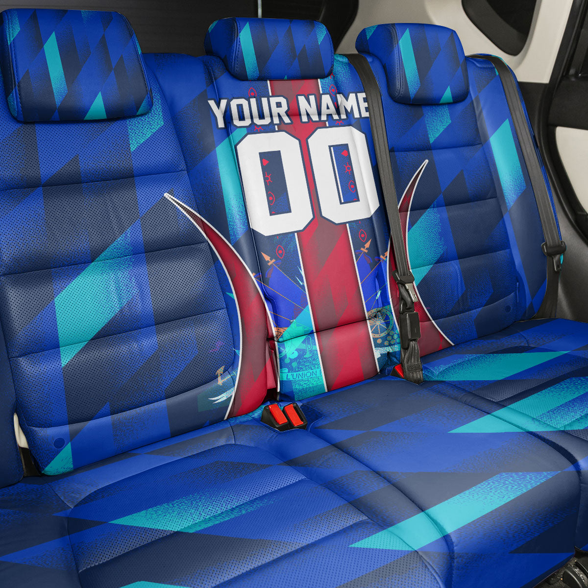 Personalized Les Grenadiers Haiti Football Back Car Seat Cover Eagle Champions Trophy Heritage