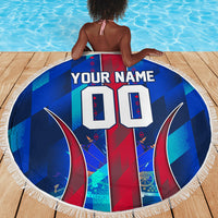 Personalized Les Grenadiers Haiti Football Beach Blanket Eagle Champions Trophy Heritage