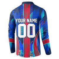 Personalized Les Grenadiers Haiti Football Button Sweatshirt Eagle Champions Trophy Heritage