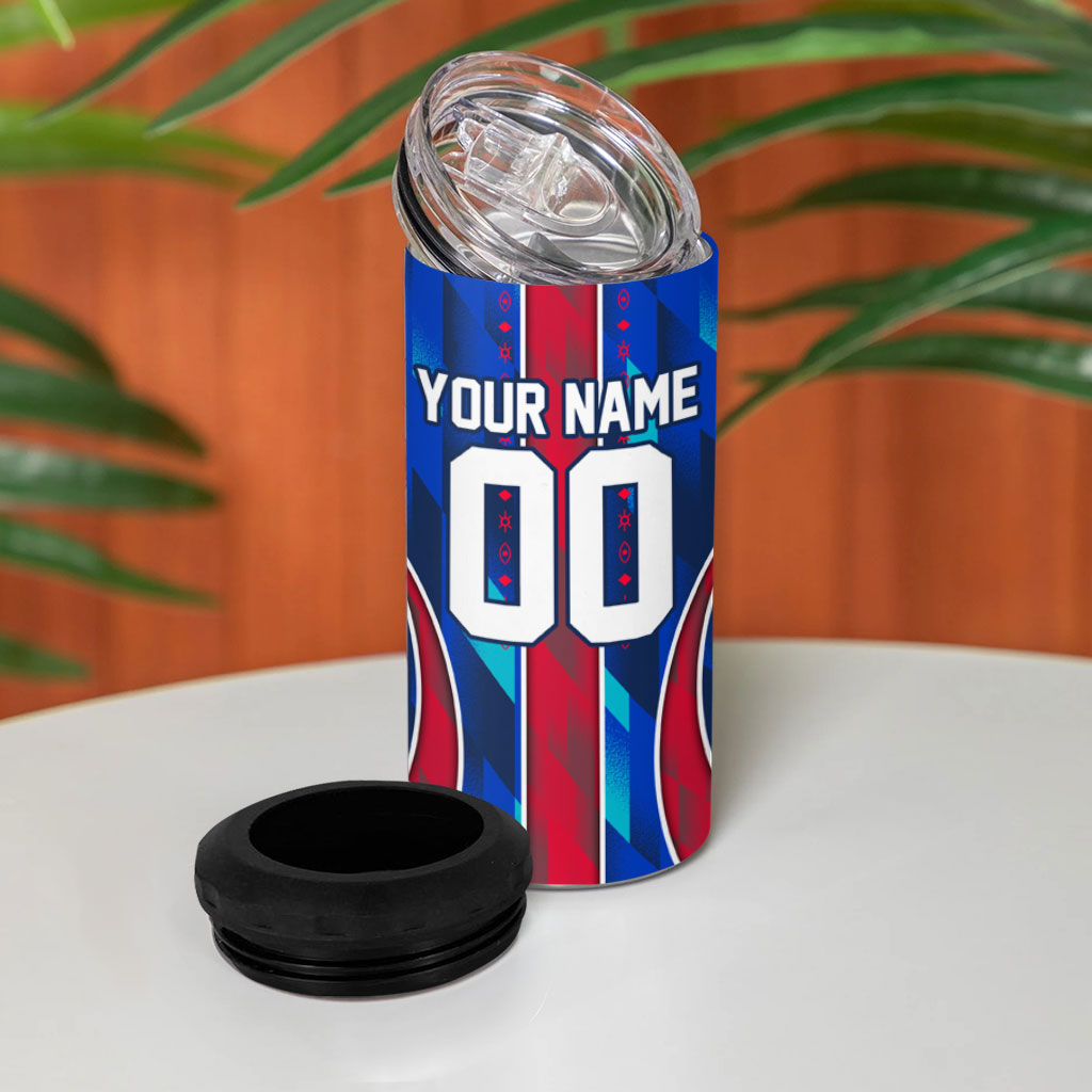 Personalized Les Grenadiers Haiti Football 4 in 1 Can Cooler Tumbler Eagle Champions Trophy Heritage