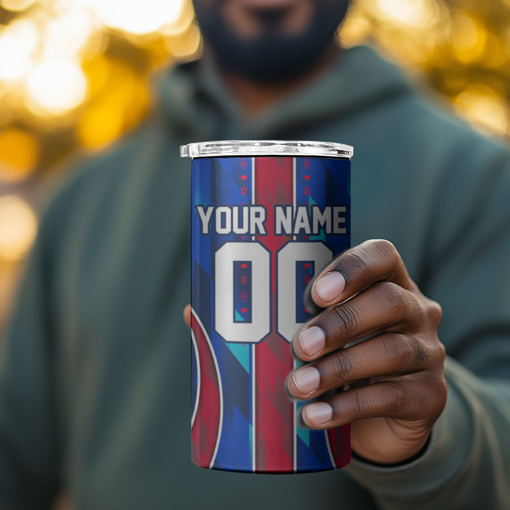 Personalized Les Grenadiers Haiti Football 4 in 1 Can Cooler Tumbler Eagle Champions Trophy Heritage