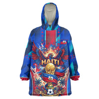 Personalized Les Grenadiers Haiti Football Kid Wearable Blanket Hoodie Eagle Champions Trophy Heritage