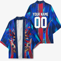 Personalized Les Grenadiers Haiti Football Kimono Eagle Champions Trophy Heritage