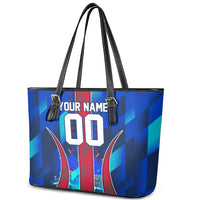 Personalized Les Grenadiers Haiti Football Leather Tote Bag Eagle Champions Trophy Heritage