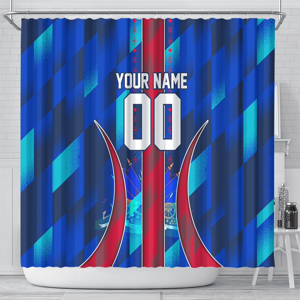 Personalized Les Grenadiers Haiti Football Shower Curtain Eagle Champions Trophy Heritage