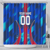Personalized Les Grenadiers Haiti Football Shower Curtain Eagle Champions Trophy Heritage
