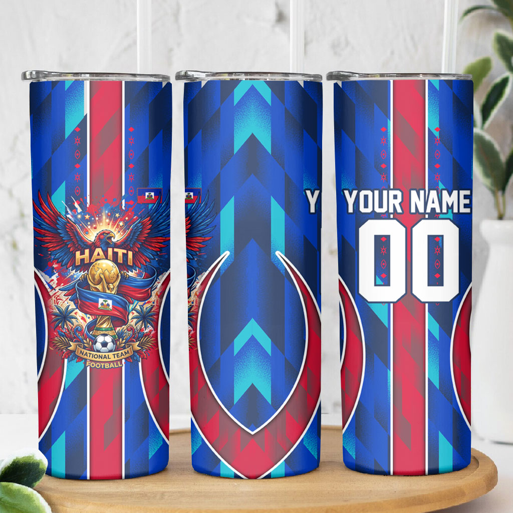 Personalized Les Grenadiers Haiti Football Skinny Tumbler Eagle Champions Trophy Heritage