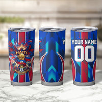 Personalized Les Grenadiers Haiti Football Tumbler Cup Eagle Champions Trophy Heritage