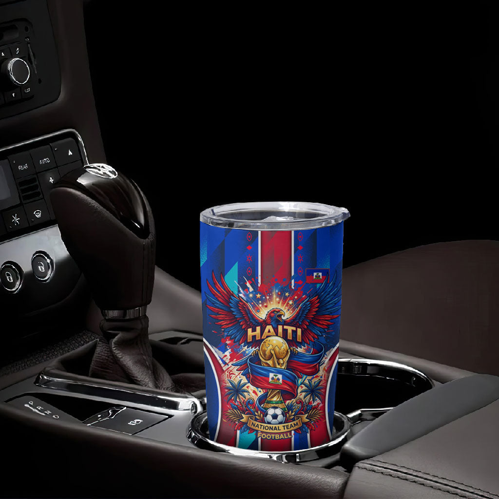 Personalized Les Grenadiers Haiti Football Tumbler Cup Eagle Champions Trophy Heritage