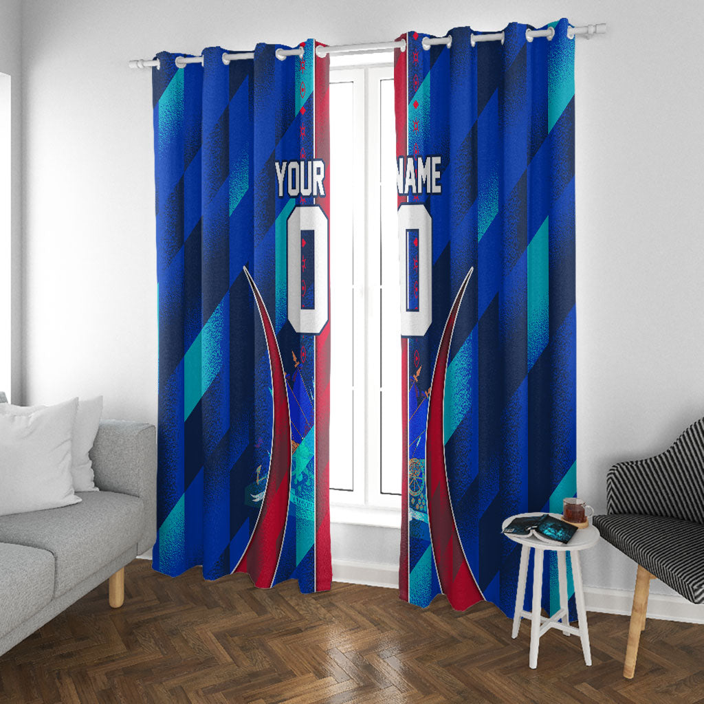 Personalized Les Grenadiers Haiti Football Window Curtain Eagle Champions Trophy Heritage
